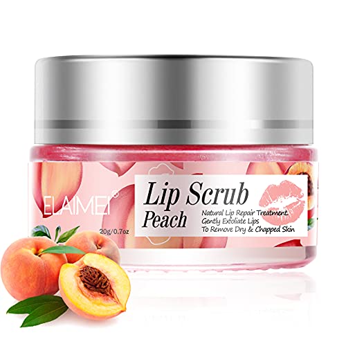 Lip Mask Exfoliante para Labios, Exfoliante de Labios, Tratamiento Intensivo de Reparación de Labios, Exfoliante labial Acondicionador, para Eliminar Piel Muerta, Desvanece Líneas de Labios (Durazno)