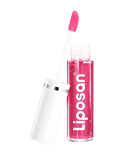 Liposan Lip Oil Gloss Pink Rock (1 x 5,5 ml), brillo labial con efecto volumen, bálsamo labial hidratante con acabado brillante, cuidado labial con fórmula vegana