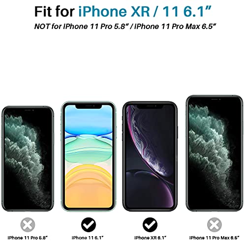 LϟK 2 Pack Protector de Pantalla de Privacidad Compatible con iPhone 11 y iPhone XR 6.1 Pulgada - Cristal Templado Funda Compatible Sin Burbujas Dureza 9H Kit Fácil de Instalar Doble Protección