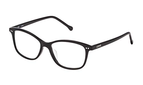 Loewe VLW957520700 Monturas de Gafas, Shiny Black, 55 Unisex