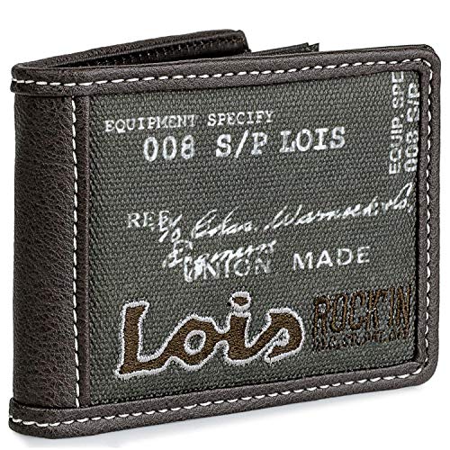 Lois - Cartera para Hombre Joven con Monedero, Billetera y Tarjetero. Marca Original Española LOIS con Protección Antiescaneo RFID 201911, Color Marron