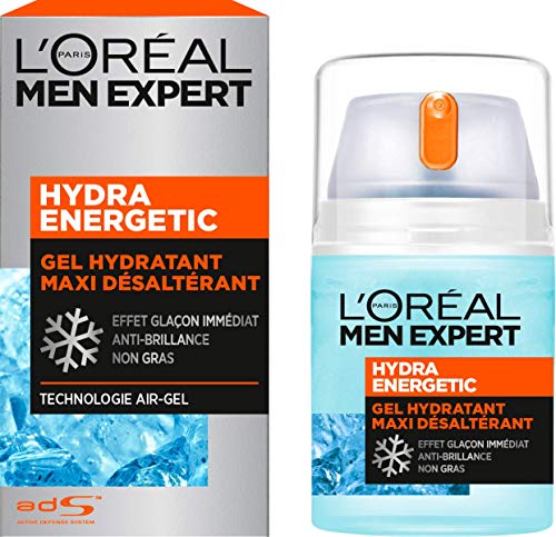 L'Oréal Men Expert - Gel Hydratant Maxi Désaltérant pour Homme - Soin du Visage - Hydra Energetic - 50 ml