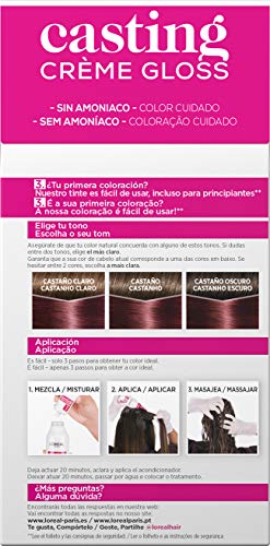 L'Oreal Paris Casting Crème Gloss Coloración Sin Amoniaco, Tono: 426 Castaño Rojizo