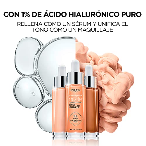 L'OREAL Paris Maquillaje Sérum Con Color Accord Parfait Tono 3-4 Medio-claro