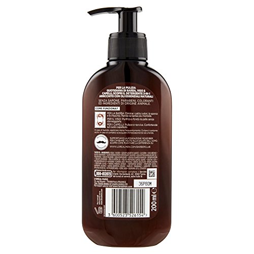 L'Oréal Paris Men Expert, línea Barber Club - Producto para el cuidado de la barba detergente 3 en 1