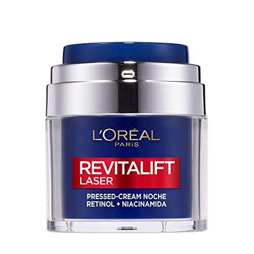 L'oreal Paris Pressed Cream Noche de Revitalift Laser con Retinol y Niacidamida Formato Monodosis, 50ml