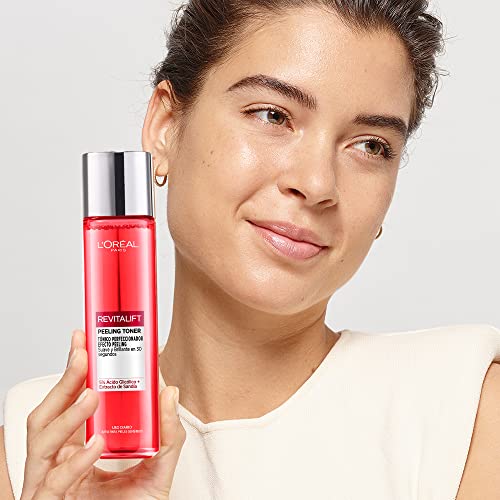 L'Oréal Paris Revitalift Tónico Perfeccionador Efecto Tensor, 5% Ácido Glicólico y Extracto de Sandía, Piel Suave y Brillante en 30 segundos, 180 ml