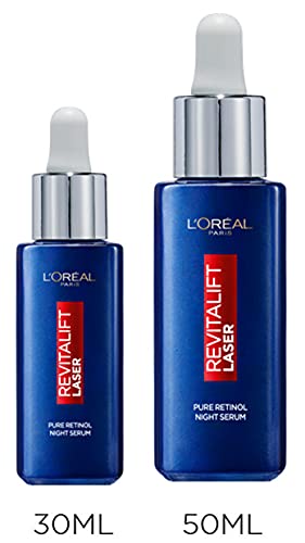 L'Oréal Paris Sérum de Noche Revitalift Laser con Retinol Puro, Cuidado Antiedad, Corrige Arrugas Profundas, 50ml