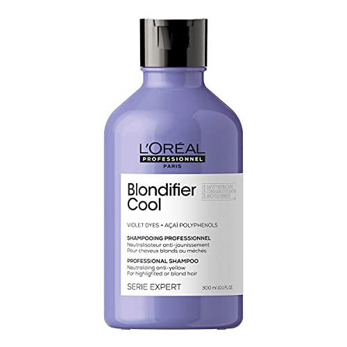 L’Oréal Professionnel | Champú Iluminador y Restaurador para cabellos con mechas o rubios, Blondifier Cool, SERIE EXPERT, 300mL