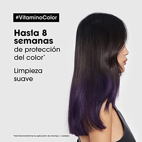 L’Oréal Professionnel | Champú Protector del color anti sequedad, Para Cabellos Teñidos, Vitamino Color, SERIE EXPERT, 300mL