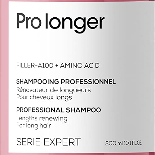 L’Oréal Professionnel | Champú Reparador para cabellos largos con puntas finas, Pro Longer, SERIE EXPERT, 300 ml