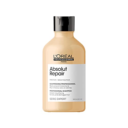 L’Oréal Professionnel | Champú Tratamiento Reconstructor para cabellos secos y dañados, Absolut Repair, SERIE EXPERT, 300mL