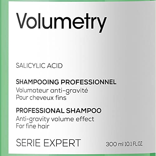 L’Oréal Professionnel | Champú Voluminizador antigravedad para cabellos planos y finos, Volumetry , SERIE EXPERT, 300 ml