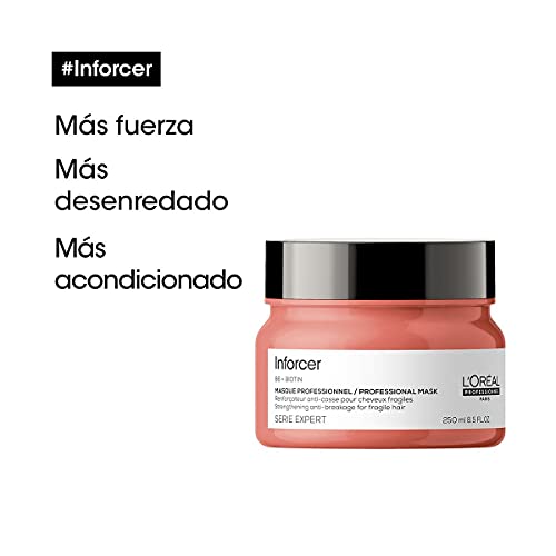 L’Oréal Professionnel | Mascarilla Antirrotura para cabellos largos, frágiles y quebradizos, Inforcer, SERIE EXPERT, 250 ml