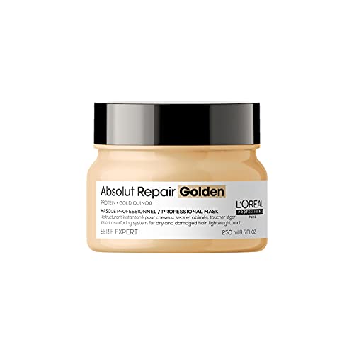 L’Oréal Professionnel | Mascarilla Dorada Tratamiento reconstructor para cabellos secos y dañados, Absolut Repair, SERIE EXPERT, 250ml