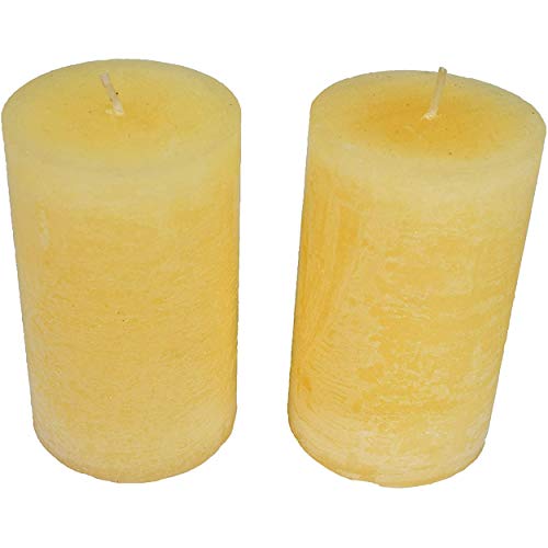 Lote de 2 velas votivas grandes perfumadas, antitabaco, candelabros para la decoración del interior de tu casa y para crear un ambiente marfil, aroma a vainilla 6 x 10 cm, duración 40 h