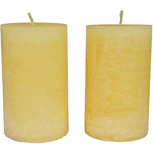 Lote de 2 velas votivas grandes perfumadas, antitabaco, candelabros para la decoración del interior de tu casa y para crear un ambiente marfil, aroma a vainilla 6 x 10 cm, duración 40 h