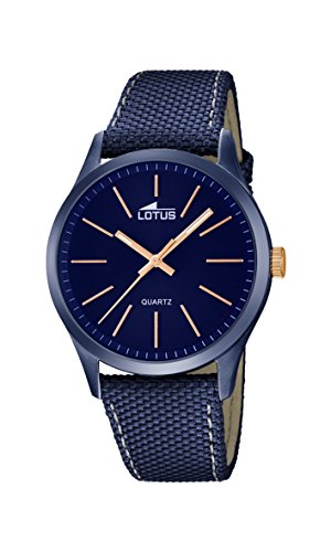 Lotus - 18166/2 - Reloj para Hombre - Cuarzo - Analógico - Agujas Luminosas - Pulsera Diferentes Materiales Azul