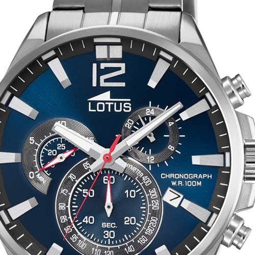 Lotus Reloj Cronógrafo para Hombre de Cuarzo con Correa en Acero Inoxidable 10136/3