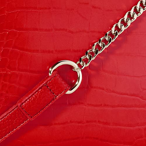 Love Moschino Colección Otoño Invierno 2021, Bolso de Hombro para Mujer, Rojo, Talla única