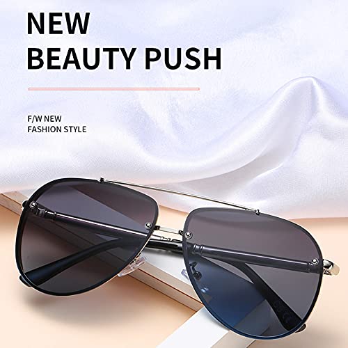 LQG Gafas de Sol polarizadas Femeninas Delgadas Gafas de Sol Coreanas Cat'S Eye Fashion New Tide Online Celebrity Glasses Protección UV,C