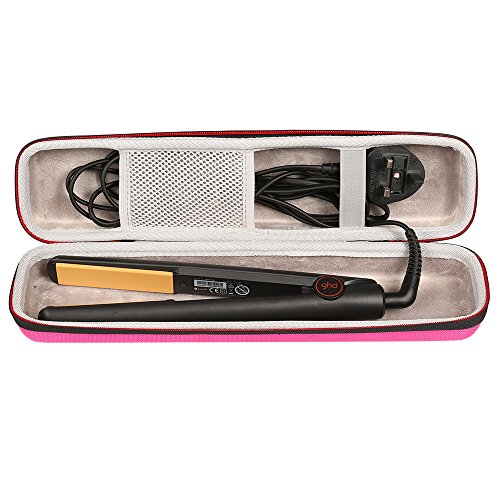 LuckyNV Portátil Que Lleva la Caja de la Plancha de Pelo de EVA para Ghd IV Styler Styler Herramienta Clásica Caja de Almacenamiento de la Caja del bigudí Protector (Rosado)