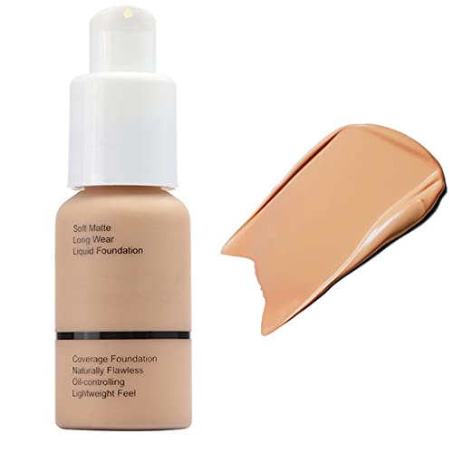 Lucoss Base de Maquillaje Mate Líquida Corrector de Control de Aceite Fundación Tapa Imperfecciones Larga Duración