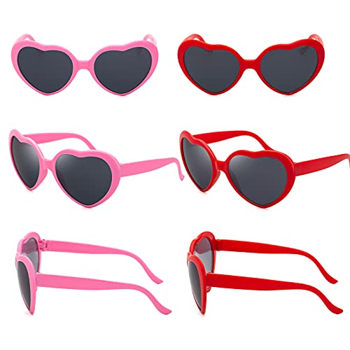 Luz Efecto Especial Gafas 3 Piezas Gafas Con Efecto De Corazón Gafas Neón Marco De Gafas Sol Fiesta Neon Gafas Para Carnaval Fiesta Al Aire Libre Barra De La Música Regalo De Navidad Artificiales