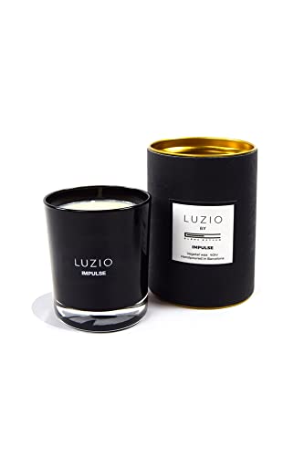 Luzio - VELAS aromáticas activantes Luzio Impulse - VELAS larga duración 40 horas - VELAS de cera vegetal - VELAS perfumadas - Vela de colección