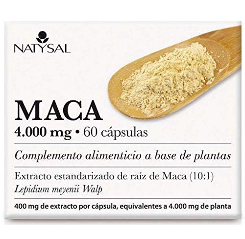 Maca 4.000 mg. Natysal 60 Cápsulas, Energía y resistencia física y mental