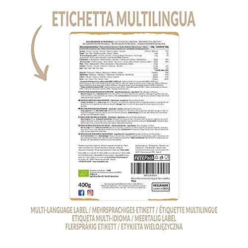 Maca Andina Ecológica en Polvo 400g. Organic Maca Powder Gelatinized. Peruana, Bio y Pura, viene de raíz de Maca Organica - Gelatinizada - NaturaleBio