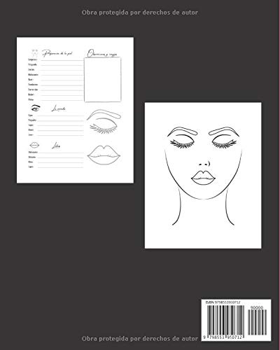Makeup Artista mi cuaderno de maquillaje: ideal para adolescentes, mujeres, maquilladores | 100 páginas prellenadas con tutorial de maquillaje perfecto (Español)