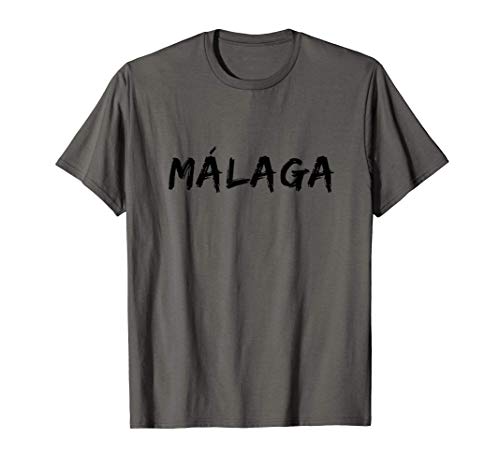 Malaga Negro Vintage Font Hombres Y Mujeres Camiseta