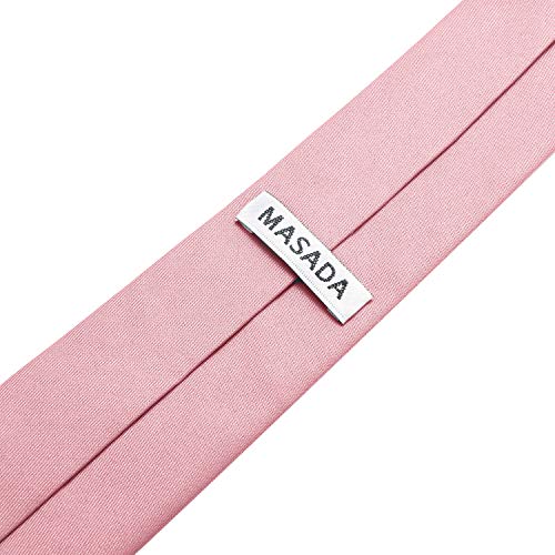 MASADA Corbata para Hombre elaborada a mano y con gran esmero 6 cm de ancho - Rosa pastel