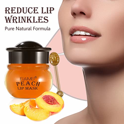 Máscara De Labios, Colágeno Lip Mask, con Exfoliantes e Hidratantes para Labios, máscara de labios para labios secos, una crema hidratante para el cuidado de labios y tratamiento de labios