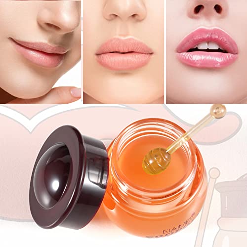 Máscara De Labios, Colágeno Lip Mask, con Exfoliantes e Hidratantes para Labios, máscara de labios para labios secos, una crema hidratante para el cuidado de labios y tratamiento de labios