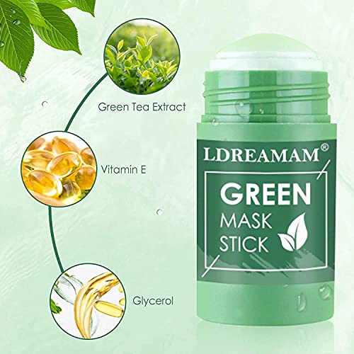 Mascarilla de té verde,mascarilla sólida de Control de Aceite,Mascarilla de limpieza profunda,Se utiliza para la limpieza profunda de los poros, el control de la grasa y la hidratación.