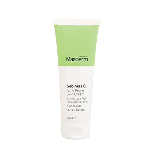 MASDERM | Crema Antiacne para Granos, Puntos Negros y Espinillas | Crema Acne 75 ml | Acne Tratamiento Juvenil Adolescentes | Piel Grasa | Crema Granos Cara y Espalda | Ácido Azelaico | Hidratante