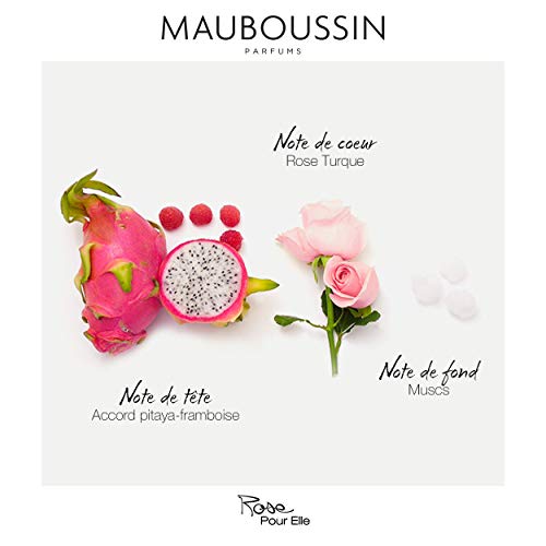 Mauboussin - Eau de Parfum Femme - Rose Pour Elle - Aroma Floral, Afrutado & Fresco - 30ml