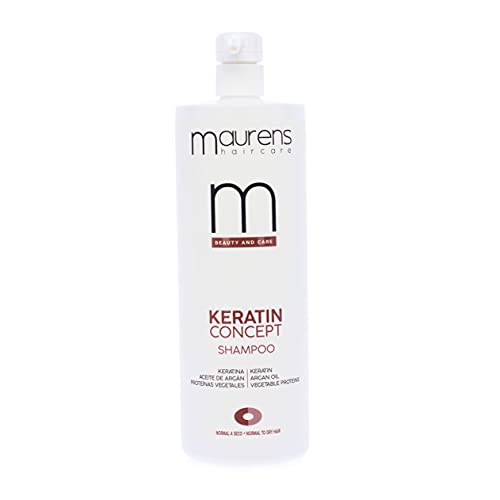 Maurens Champú Reparador Keratin Concept, con Keratina, Aceite de Argán y Proteínas Vegetales, 1000 ml