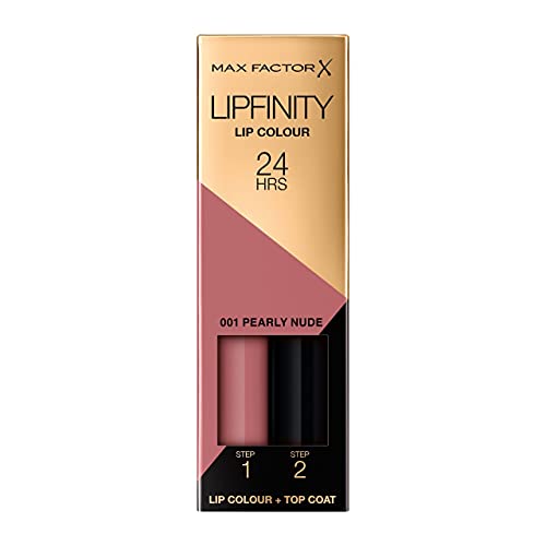 Max factor - Lipfinity, bálsamo y brillo de labios, color 01 nacaradas desnudas