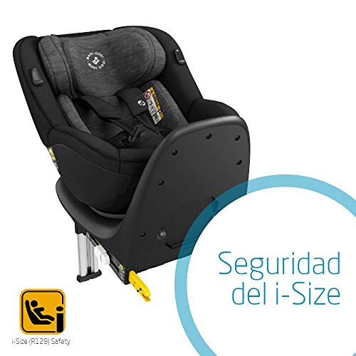 Maxi-Cosi Mica, Silla de Coche Giratoria 360° Isofix, Silla Auto Reclinable y Contramarcha, Con Reductor Bebé Recién Nacido, 0 Meses- 4 Años, Color Authentic Black