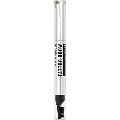 Maybelline New York - Lápiz de Cejas Efecto Lifting, Rellena y fija las cejas con Acabado Natural, Tattoo Brow Lift Stick, Tono 01 Blonde