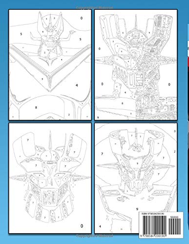 Mazinger z Color by Number: Mazinger z Color Book An Adult Coloring Book For Stress-Relief