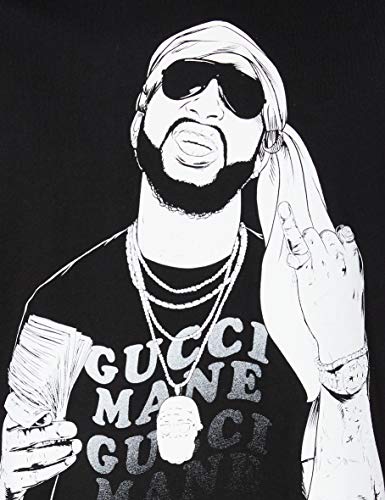 MERCHCODE Merch Código Hombre Gucci goldmane Money tee – Camiseta, Hombre, Gucci Mane Money tee, Negro, Small