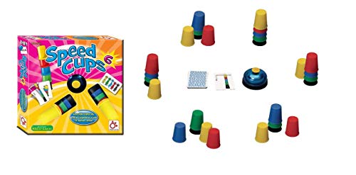 Mercurio- Juego Speed Cups 6 para 6 Jugadores y 12 Cartas Nuevas, Multicolor, única (A0048)