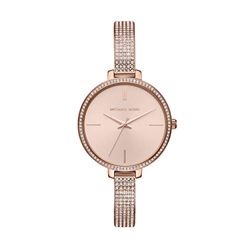 Michael Kors Reloj para Mujer JARYN, Tamaño de Caja de 36 mm, Movimiento de Tres Manecillas, Correa de Acero Inoxidable, Oro Rosa