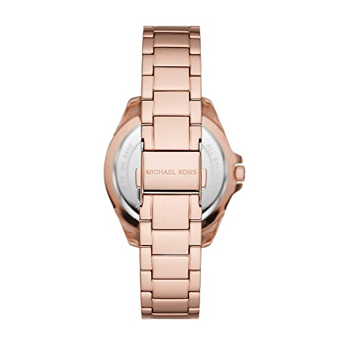 Michael Kors Reloj para Mujer KACIE, Tamaño de Caja de 39 mm, Movimiento de Tres Manecillas, Correa de Acero Inoxidable, Oro Rosa