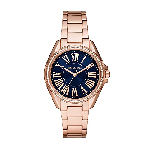 Michael Kors Reloj para Mujer KACIE, Tamaño de Caja de 39 mm, Movimiento de Tres Manecillas, Correa de Acero Inoxidable, Oro Rosa