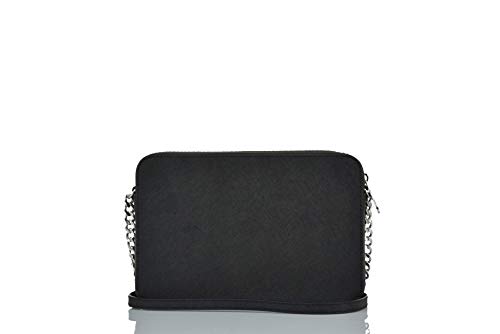 Michael Kors Women's Jet Set Item Crossbody Bag (black/silver)